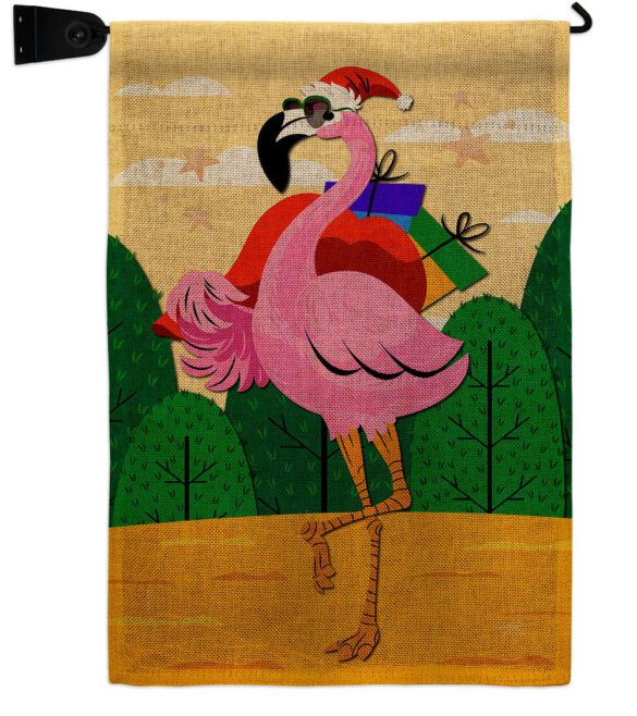 Cool Christmas Flamingo - Birds Nature Vertical Impressions Decorative Flags HG120059 Made In USA - Image 39