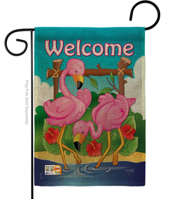 Flamingos - Birds Garden Friends Vertical Impressions Decorative Flags HG105029 Made In USA - Image 8