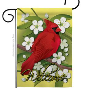 Cardinal - Birds Garden Friends Vertical Impressions Decorative Flags HG105032 Made In USA