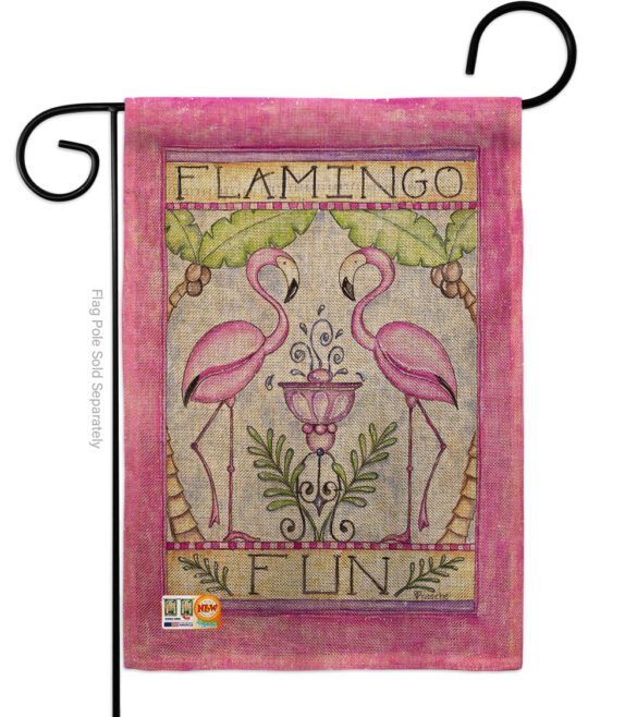 Flamingo Fun - Birds Garden Friends Vertical Impressions Decorative Flags HG105044 Made In USA - Image 8