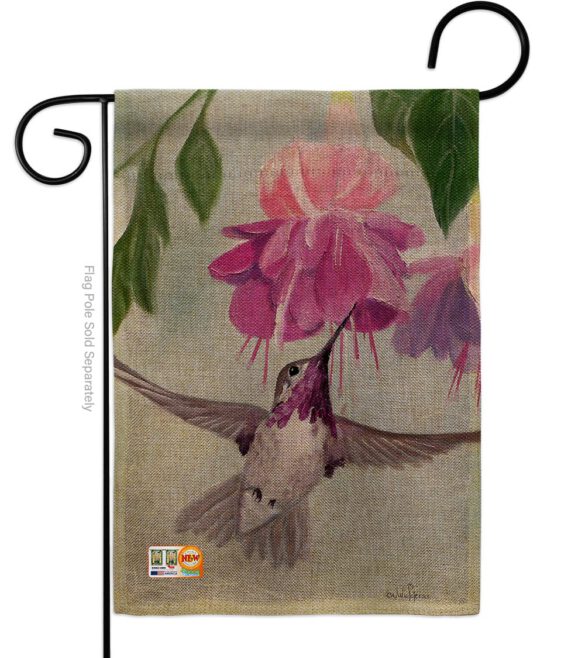 Flight of Hummingbird - Birds Garden Friends Vertical Impressions Decorative Flags HG105047 Made In USA - Image 8