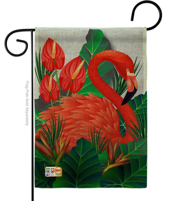 Flamingo Paradise - Birds Garden Friends Vertical Impressions Decorative Flags HG192121 Made In USA - Image 8