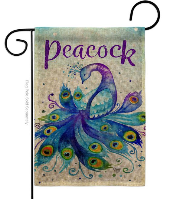 Beautiful Peacock - Birds Garden Friends Vertical Impressions Decorative Flags HG192568 Made In USA - Image 11