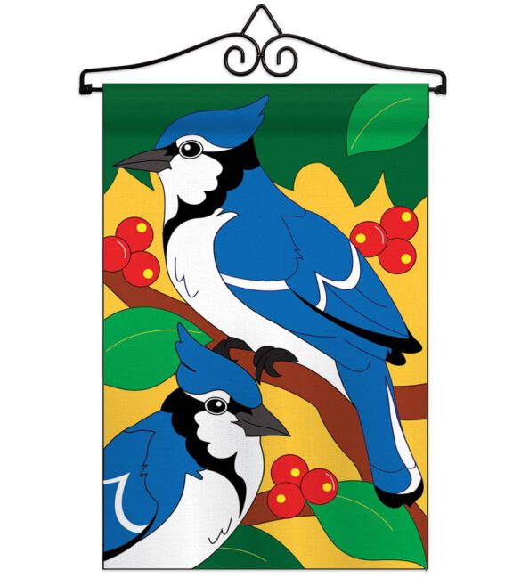 Blue Jay - Birds Garden Friends Vertical Applique Decorative Flags HG105028 - Image 7