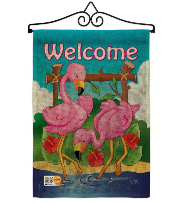 Flamingos - Birds Garden Friends Vertical Impressions Decorative Flags HG105029 Made In USA - Image 10