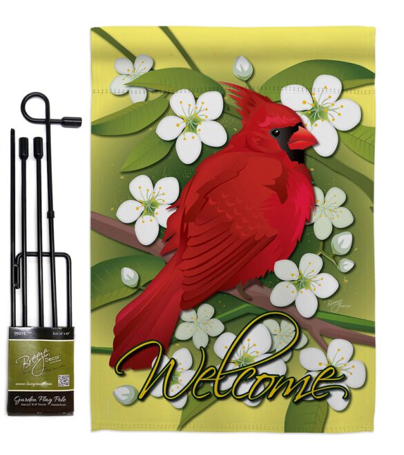 Cardinal - Birds Garden Friends Vertical Impressions Decorative Flags HG105032 Made In USA - Image 4