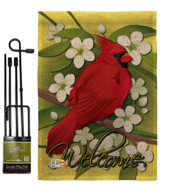 Cardinal - Birds Garden Friends Vertical Impressions Decorative Flags HG105032 Made In USA - Image 9