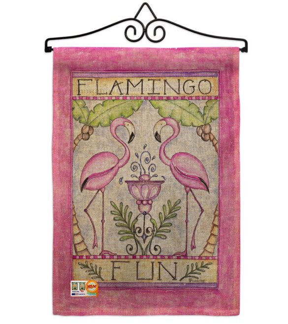 Flamingo Fun - Birds Garden Friends Vertical Impressions Decorative Flags HG105044 Made In USA - Image 10