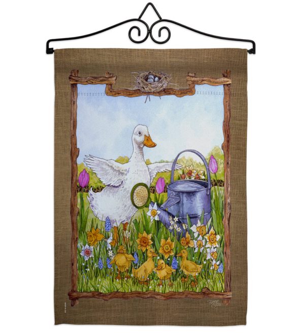 Duck & Duckies - Birds Garden Friends Vertical Impressions Decorative Flags HG105046 Made In USA - Image 7
