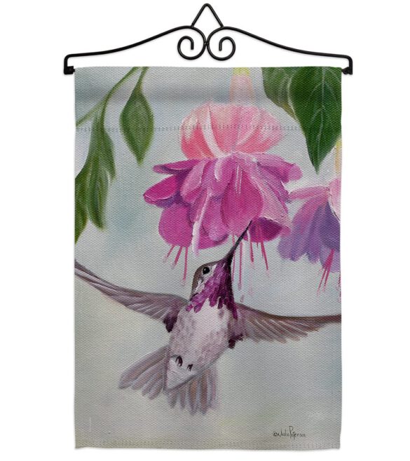 Flight of Hummingbird - Birds Garden Friends Vertical Impressions Decorative Flags HG105047 Made In USA - Image 7