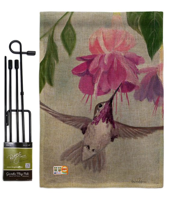 Flight of Hummingbird - Birds Garden Friends Vertical Impressions Decorative Flags HG105047 Made In USA - Image 9