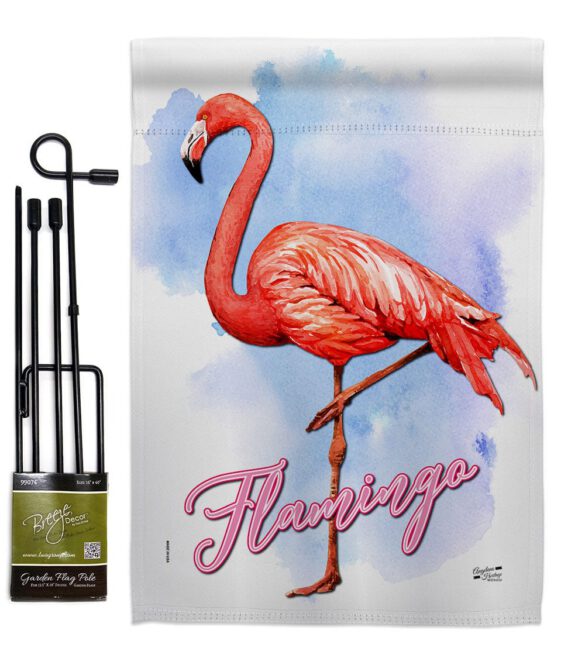 Flamingo - Birds Garden Friends Vertical Impressions Decorative Flags HG137342 Made In USA - Image 4