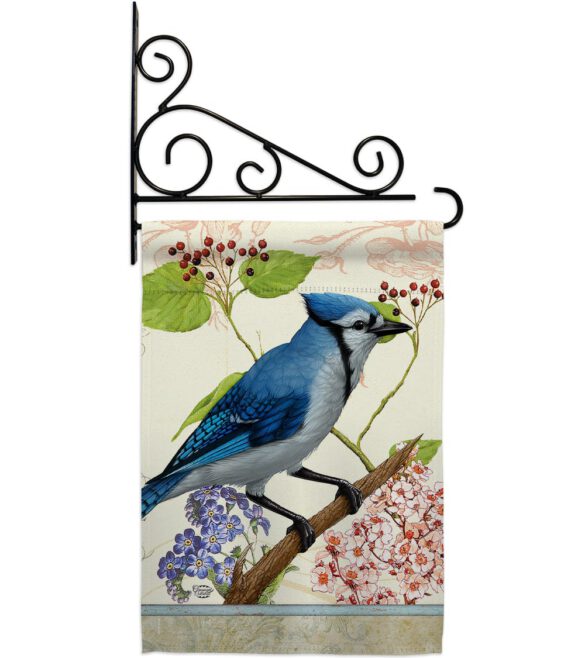 Blue Jay Floral - Birds Garden Friends Vertical Impressions Decorative Flags HG191052 Made In USA - Image 11