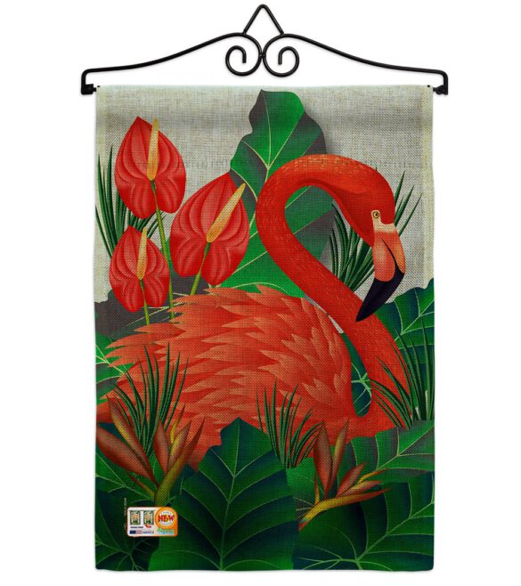 Flamingo Paradise - Birds Garden Friends Vertical Impressions Decorative Flags HG192121 Made In USA - Image 10