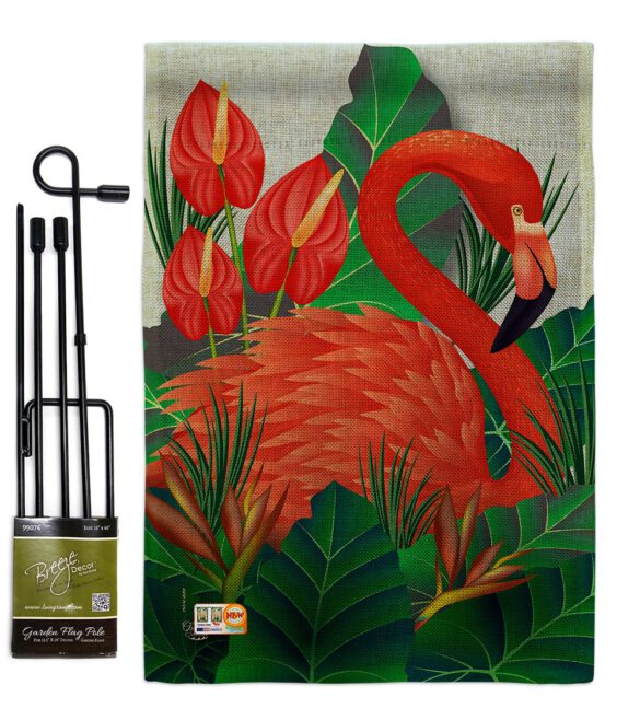 Flamingo Paradise - Birds Garden Friends Vertical Impressions Decorative Flags HG192121 Made In USA - Image 9