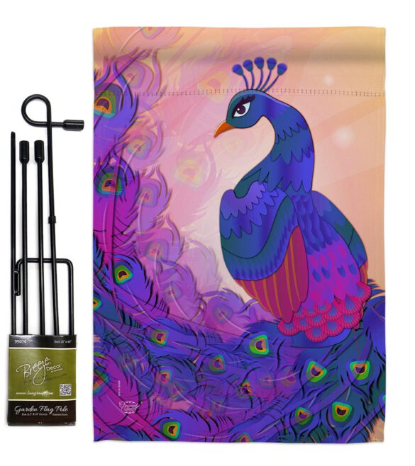 Beautiful Peafowl - Birds Garden Friends Vertical Impressions Decorative Flags HG192123 Made In USA - Image 4