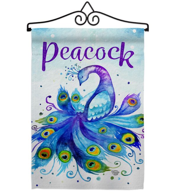 Beautiful Peacock - Birds Garden Friends Vertical Impressions Decorative Flags HG192568 Made In USA - Image 7