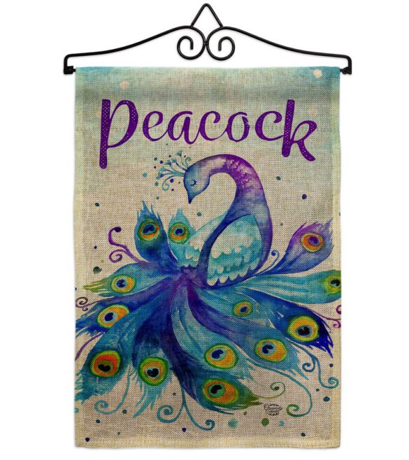 Beautiful Peacock - Birds Garden Friends Vertical Impressions Decorative Flags HG192568 Made In USA - Image 17