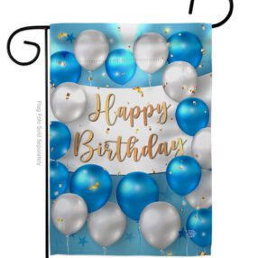 Birthday Balloons - Party Celebration Special Occasion Vertical Impressions Decorative Flags HG190055 Made In USA