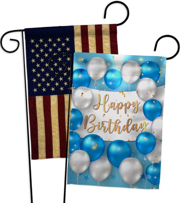 Birthday Balloons - Party Celebration Special Occasion Vertical Impressions Decorative Flags HG190055 Made In USA - Image 7