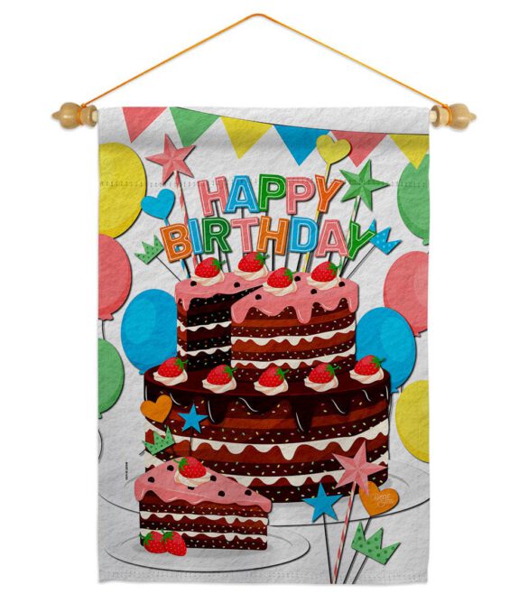 Birthday Wish - Party Celebration Special Occasion Vertical Impressions Decorative Flags HG120259 Made In USA - Image 19