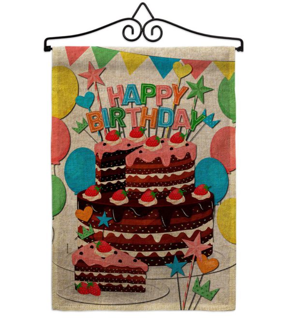 Birthday Wish - Party Celebration Special Occasion Vertical Impressions Decorative Flags HG120259 Made In USA - Image 37