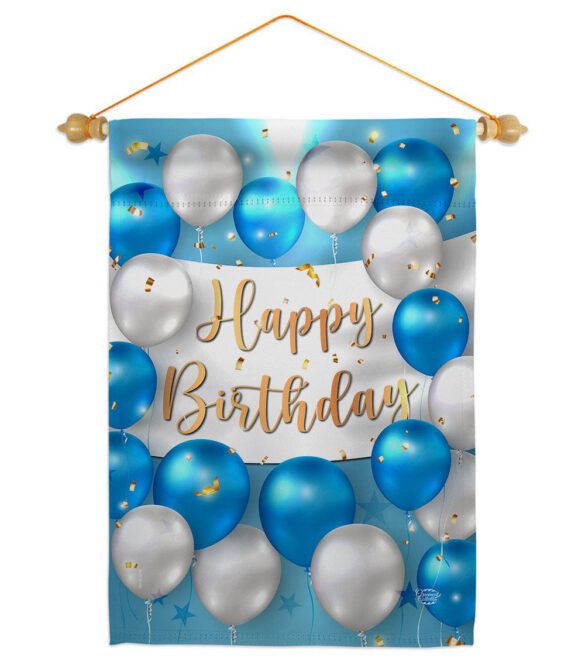 Birthday Balloons - Party Celebration Special Occasion Vertical Impressions Decorative Flags HG190055 Made In USA - Image 19