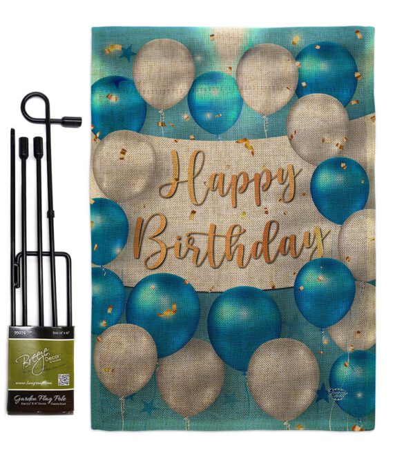 Birthday Balloons - Party Celebration Special Occasion Vertical Impressions Decorative Flags HG190055 Made In USA - Image 25