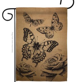 Butterflies - Bugs & Frogs Garden Friends Vertical Impressions Decorative Flags HG104002 Made In USA