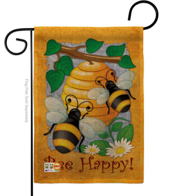 Bee Happy - Bugs & Frogs Garden Friends Vertical Impressions Decorative Flags HG104077 Made In USA - Image 8