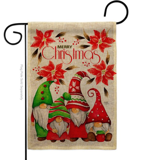Christmas Gnome Family - Bugs & Frogs Garden Friends Vertical Impressions Decorative Flags HG104166 Made In USA - Image 13