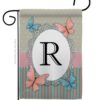 Butterflies R Initial - Bugs & Frogs Garden Friends Vertical Impressions Decorative Flags HG130148 Made In USA