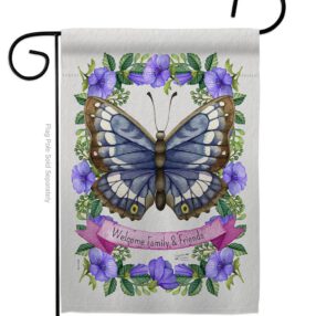 Floral Butterfly - Bugs & Frogs Garden Friends Vertical Impressions Decorative Flags HG137082 Made In USA