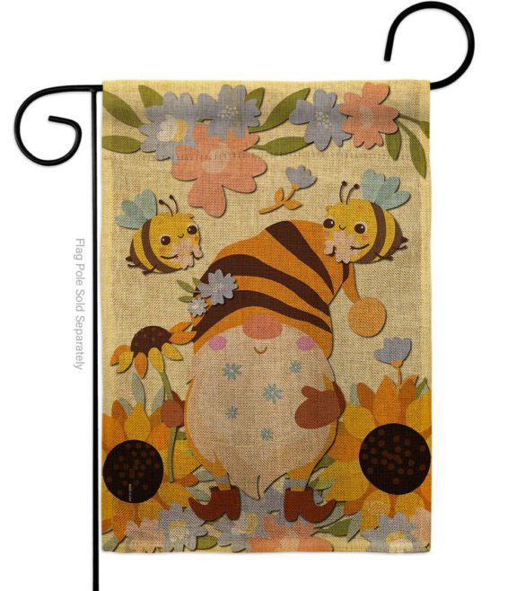Blooming Gnome - Bugs & Frogs Garden Friends Vertical Impressions Decorative Flags HG192669 Made In USA - Image 13