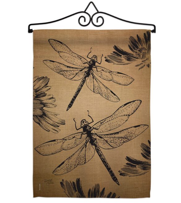 Dragonfly - Bugs & Frogs Garden Friends Vertical Impressions Decorative Flags HG104001 Made In USA - Image 7
