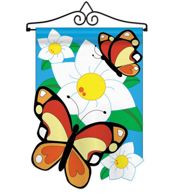 Butterflies - Bugs & Frogs Garden Friends Vertical Applique Decorative Flags HG104037 - Image 6
