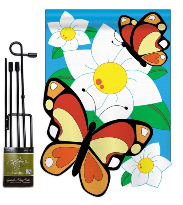 Butterflies - Bugs & Frogs Garden Friends Vertical Applique Decorative Flags HG104037 - Image 5