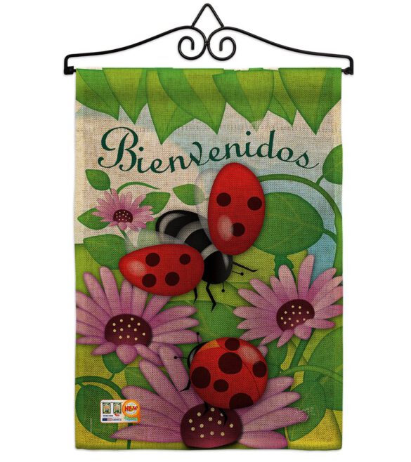 Bienvenidos Tortolitas - Bugs & Frogs Garden Friends Vertical Impressions Decorative Flags HG104074 Imported - Image 10