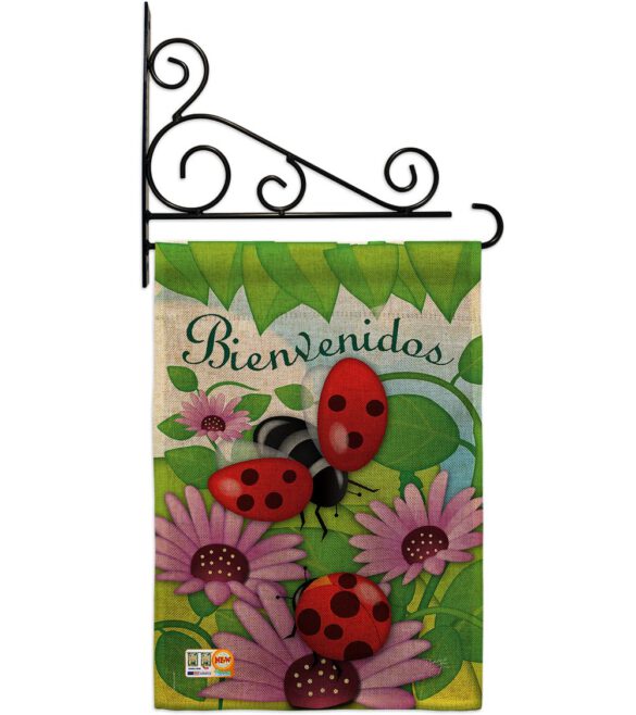Bienvenidos Tortolitas - Bugs & Frogs Garden Friends Vertical Impressions Decorative Flags HG104074 Imported - Image 12