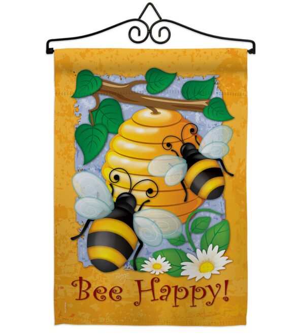 Bee Happy - Bugs & Frogs Garden Friends Vertical Impressions Decorative Flags HG104077 Made In USA - Image 7
