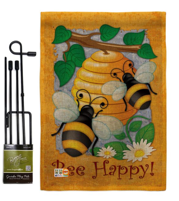 Bee Happy - Bugs & Frogs Garden Friends Vertical Impressions Decorative Flags HG104077 Made In USA - Image 9