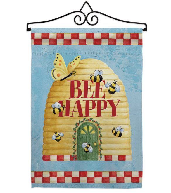 Bee Happy Hive - Bugs & Frogs Garden Friends Vertical Impressions Decorative Flags HG104089 Made In USA - Image 7