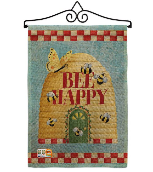 Bee Happy Hive - Bugs & Frogs Garden Friends Vertical Impressions Decorative Flags HG104089 Made In USA - Image 10