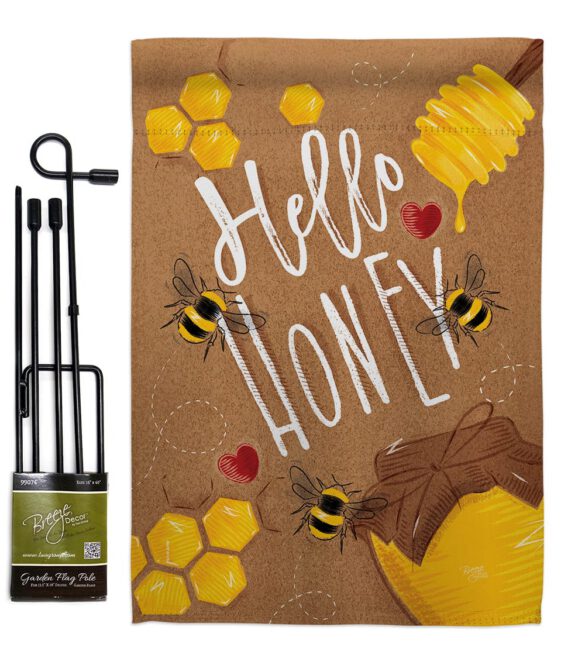 Hello Honey - Bugs & Frogs Garden Friends Vertical Impressions Decorative Flags HG104102 Made In USA - Image 4
