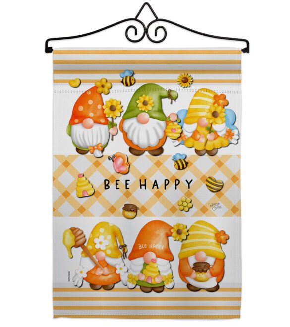 Bees Gnomes - Bugs & Frogs Garden Friends Vertical Impressions Decorative Flags HG104136 Made In USA - Image 7