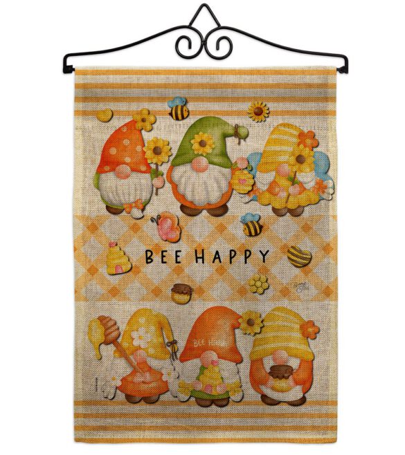 Bees Gnomes - Bugs & Frogs Garden Friends Vertical Impressions Decorative Flags HG104136 Made In USA - Image 17