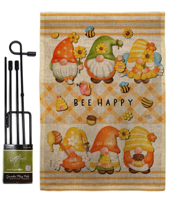 Bees Gnomes - Bugs & Frogs Garden Friends Vertical Impressions Decorative Flags HG104136 Made In USA - Image 14