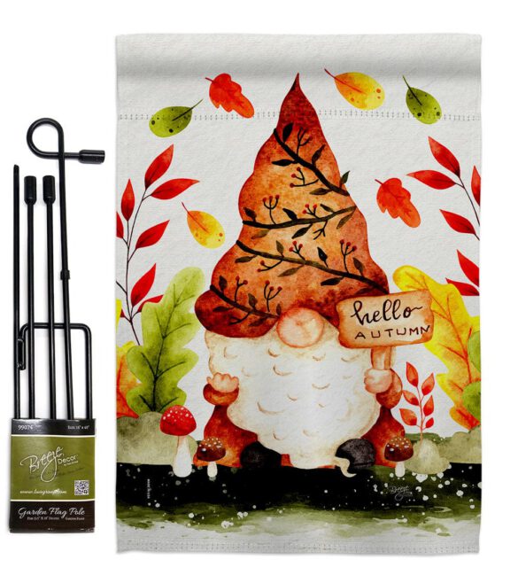 Fall Gnome - Bugs & Frogs Garden Friends Vertical Impressions Decorative Flags HG104142 Made In USA - Image 4