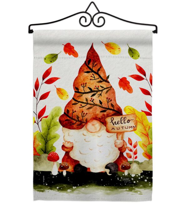 Fall Gnome - Bugs & Frogs Garden Friends Vertical Impressions Decorative Flags HG104142 Made In USA - Image 7