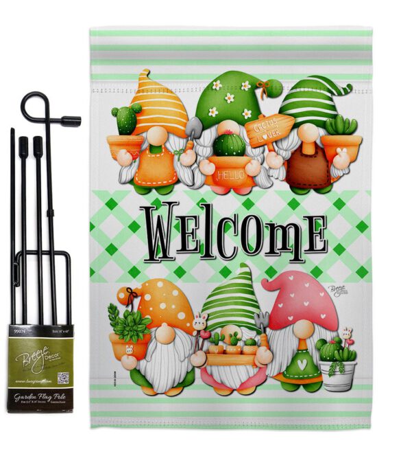 Cactus Gnome - Bugs & Frogs Garden Friends Vertical Impressions Decorative Flags HG104153 Made In USA - Image 4